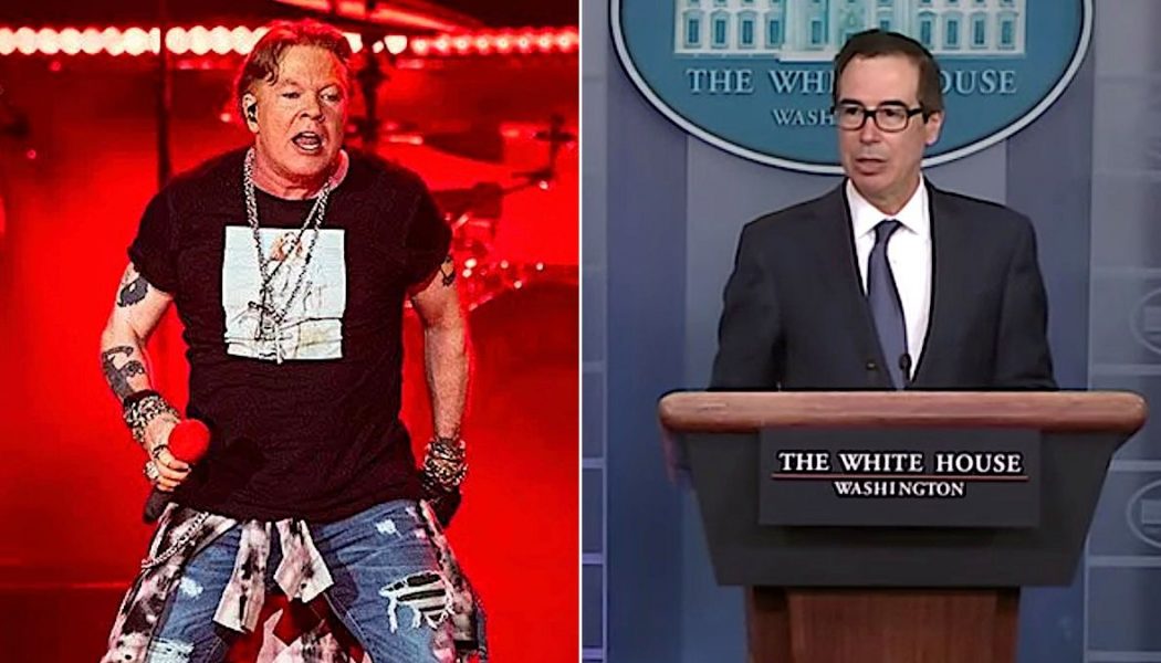 Axl Rose Calls Treasury Secretary Steve Mnuchin an “Asshole”, Mnuchin Responds