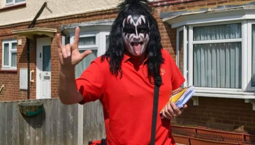 British Mailman Dresses As KISS’s GENE SIMMONS To Deliver Joy During Coronavirus Pandemic