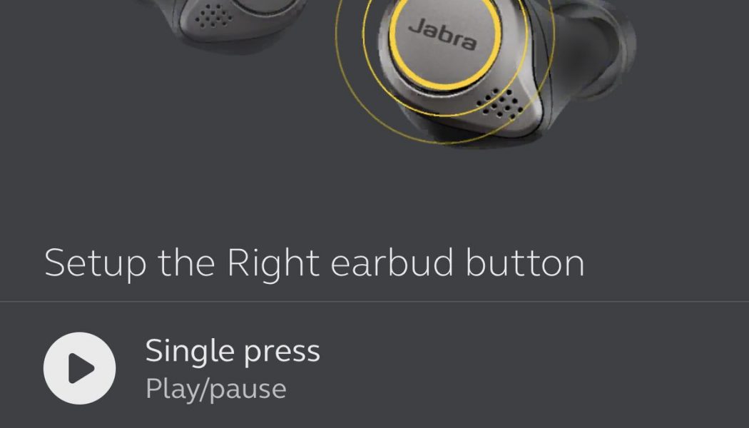 Jabra rolls out customizable controls and a hearing test for Elite 75t earbuds