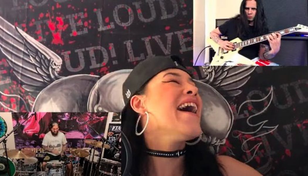 JEN MAJURA, GUS G. And MIKE PORTNOY Team Up For ‘Got My Mind Set On You’ Virtual Jam (Video)