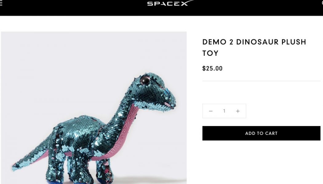 Meet the cute stuffed dinosaur that hitched a ride on SpaceX’s historic launch