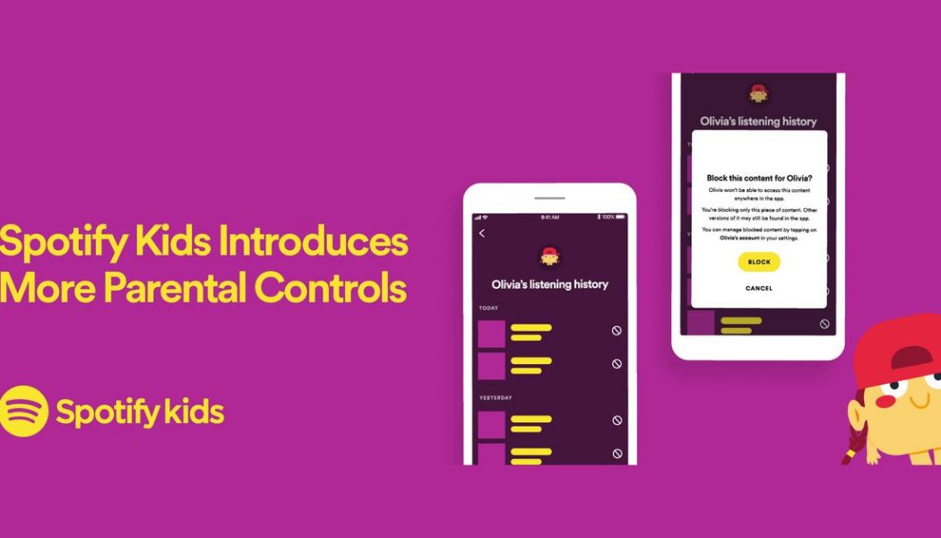 Spotify now lets parents access their kids’ listening history and block content