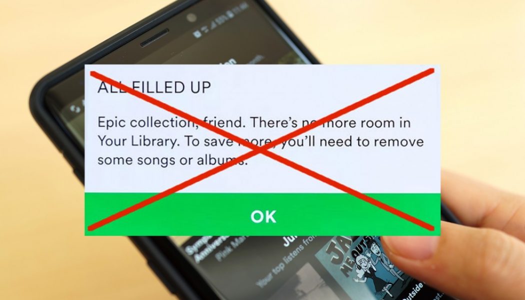 Spotify Removes its 10,000-Song Library Limit