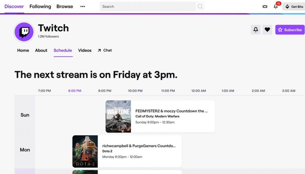 Twitch’s channel pages get a new look