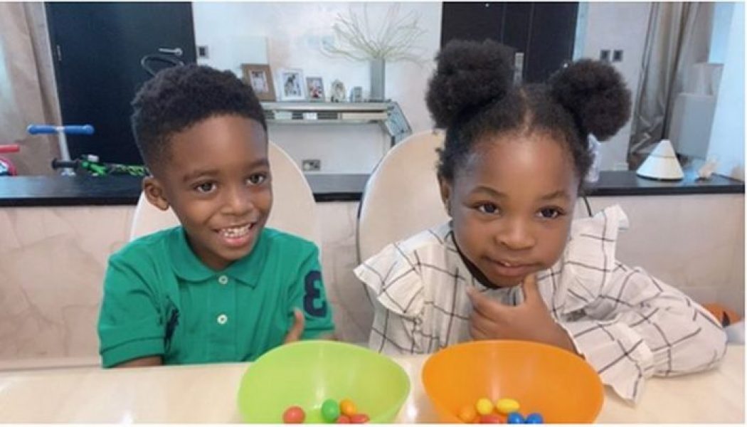 VIDEO: Davido & Tiwa Savage’s Kids Engage in “Fruit Snack Challenge”