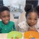 VIDEO: Davido & Tiwa Savage’s Kids Engage in “Fruit Snack Challenge”