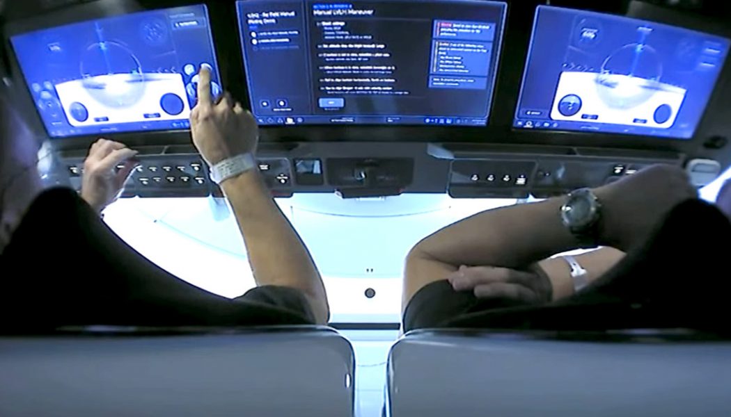 Watch NASA astronauts fly SpaceX’s Crew Dragon using touchscreens