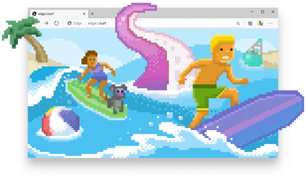 You can now play Microsoft’s new surf game inside the Edge browser