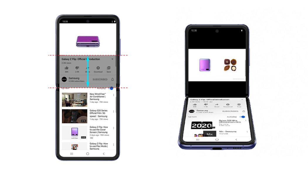 YouTube Supports New Optimisation Mode for the Samsung Galaxy Z Flip