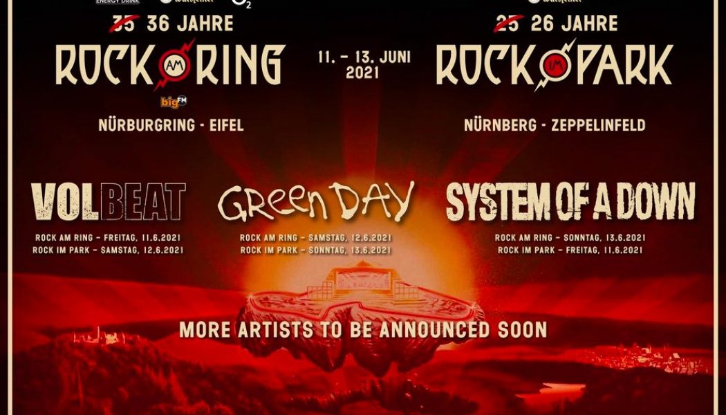 2021 Rock am Ring and Rock im Park Festivals: System of a Down, Green Day, and Volbeat to Headline