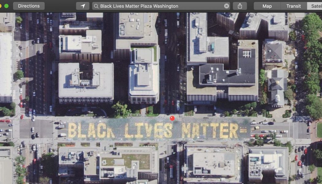 Apple Maps already updated with Black Lives Matter DC mural