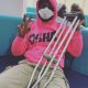 Davido Confined to Crutches After Sustaining Leg Injury