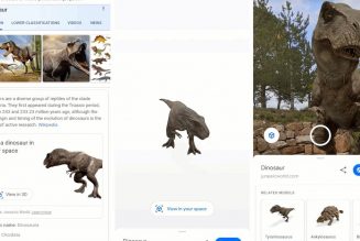 Google now lets you see dinosaurs in the real world through augmented reality