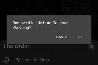 Netflix is making it easier for people to remove titles from their ‘continue watching’ row