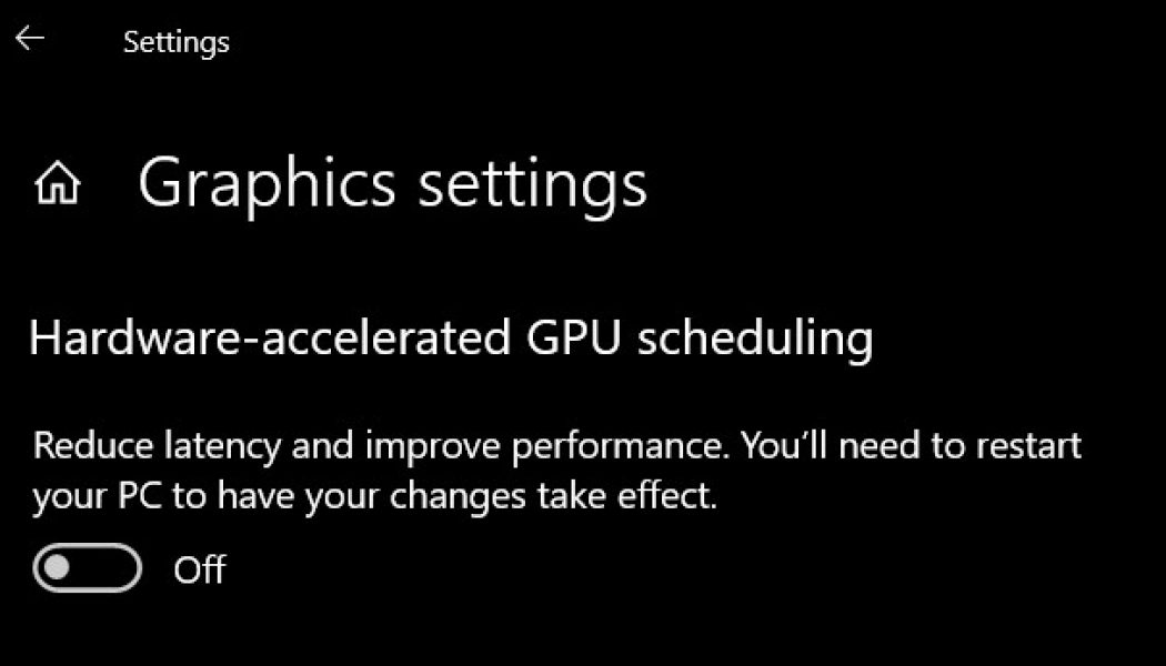 Nvidia now supports DirectX 12 Ultimate and new Windows 10 GPU scheduling feature