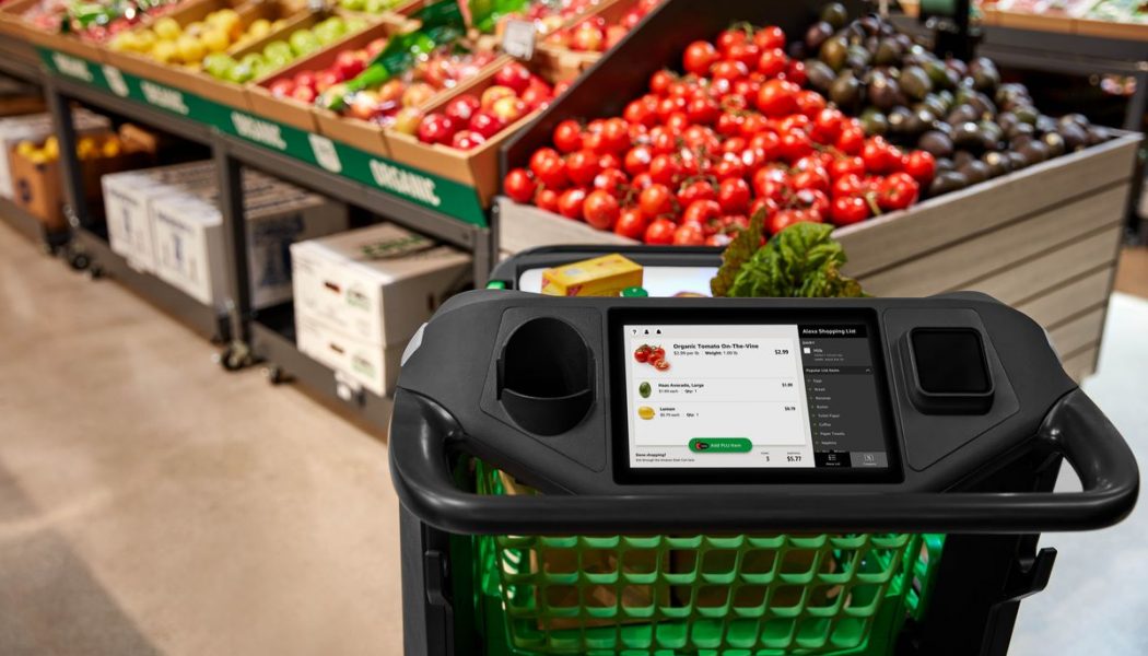 Amazon’s new smart shopping cart lets you check out without a cashier