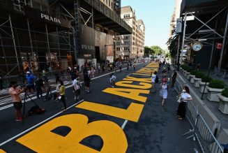 “Black Lives Matter” Painted In Front Of Trump Tower In New York City