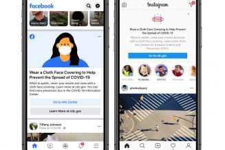 Facebook and Instagram will remind people to wear face masks