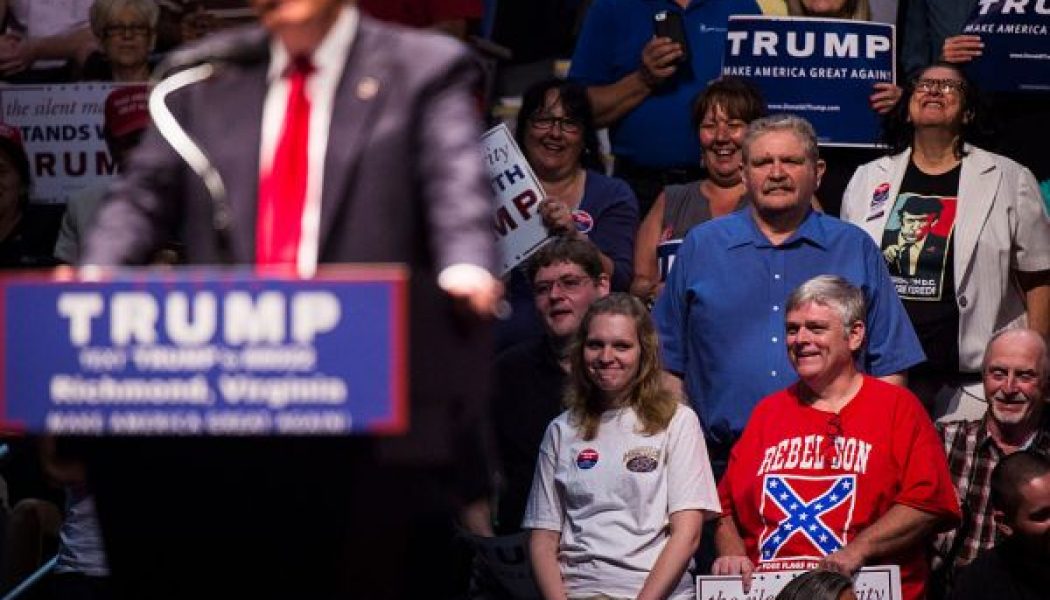 Racist President Trump Defends Confederate Flag & Cops Killing White Folks Like A Doof