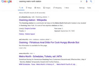 The MTA’s got porn in its Google search results