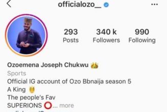 BBNaija: Ozo gets verified on Instagram