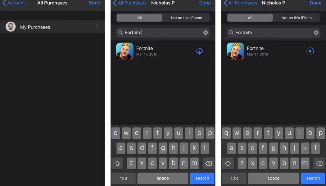 Fortnite can still be reinstalled on iOS, even after Apple removed it