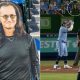 Geddy Lee Cutout Takes In Toronto Blue Jays Game