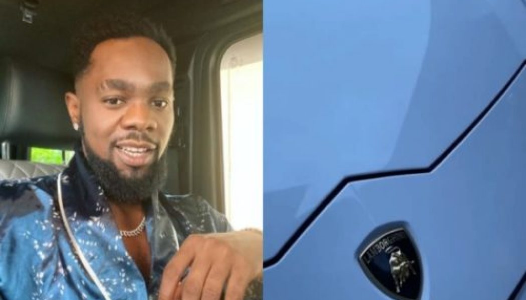 Patoranking cops new white Lamborghini Urus