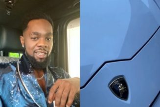 Patoranking cops new white Lamborghini Urus