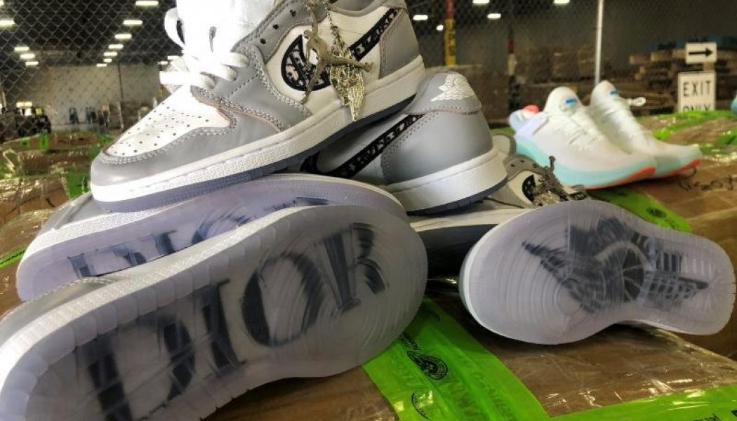 U.S. Customs Confiscates 1,800 Pairs of Bootleg Dior x Air Jordan 1’s