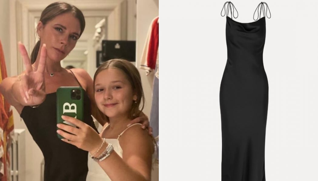 Victoria Beckham and Harper Wearing Matching “Posh and Baby Posh” Slip Dresses Is Too Cute