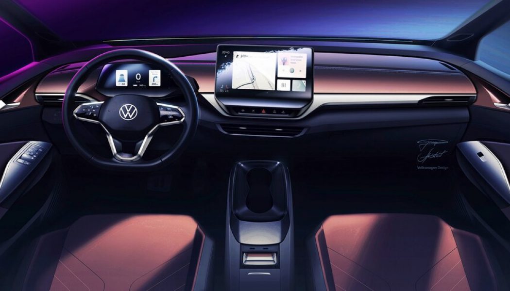 2022 Volkswagen ID4 EV Shows Off Its Simple, Tesla-Like Interior