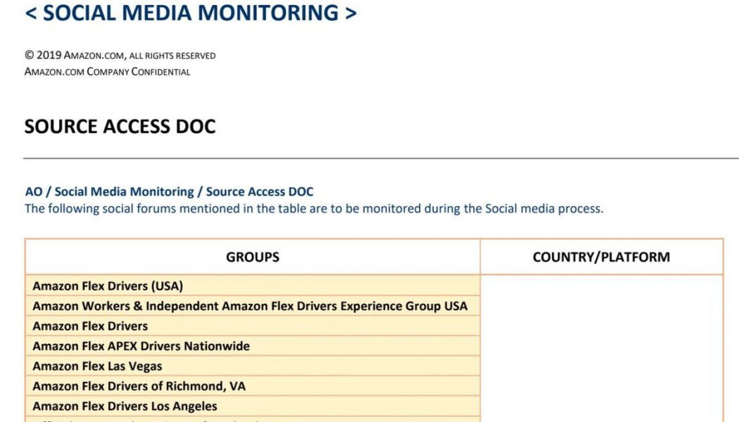 Amazon is reportedly surveilling its Flex delivery drivers in private Facebook groups