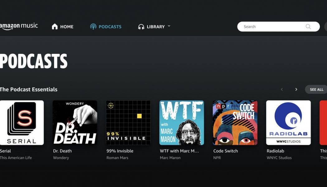 Amazon Music now has podcasts