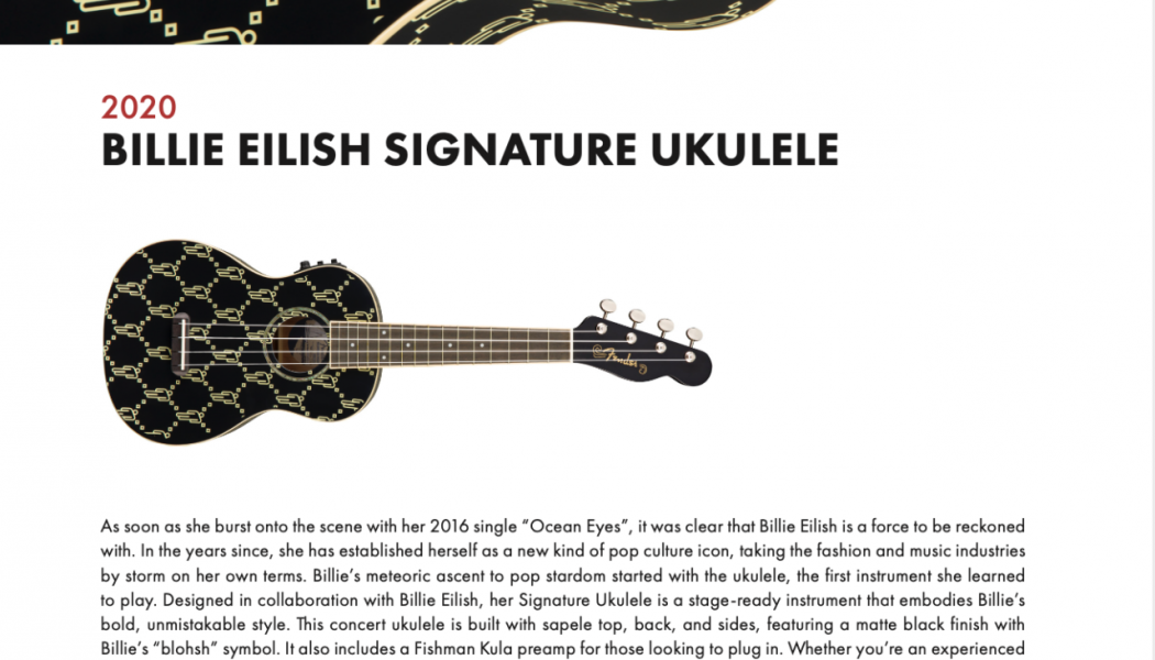 Billie Eilish Unveils New Signature Fender Ukulele Model