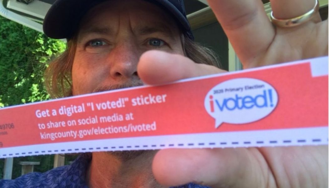 Eddie Vedder Joins Instagram to Teach People How to Vote By Mail