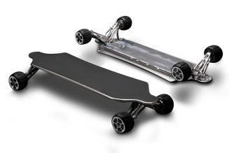 Hunter Board is a 34 mph electric skateboard with a unique suspension system