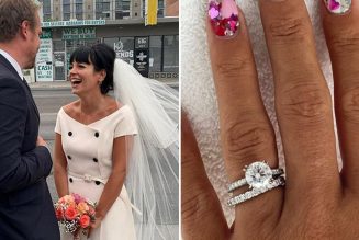 Lily Allen Is the Quintessential ’60s Bride with a Wedding Ring to Match