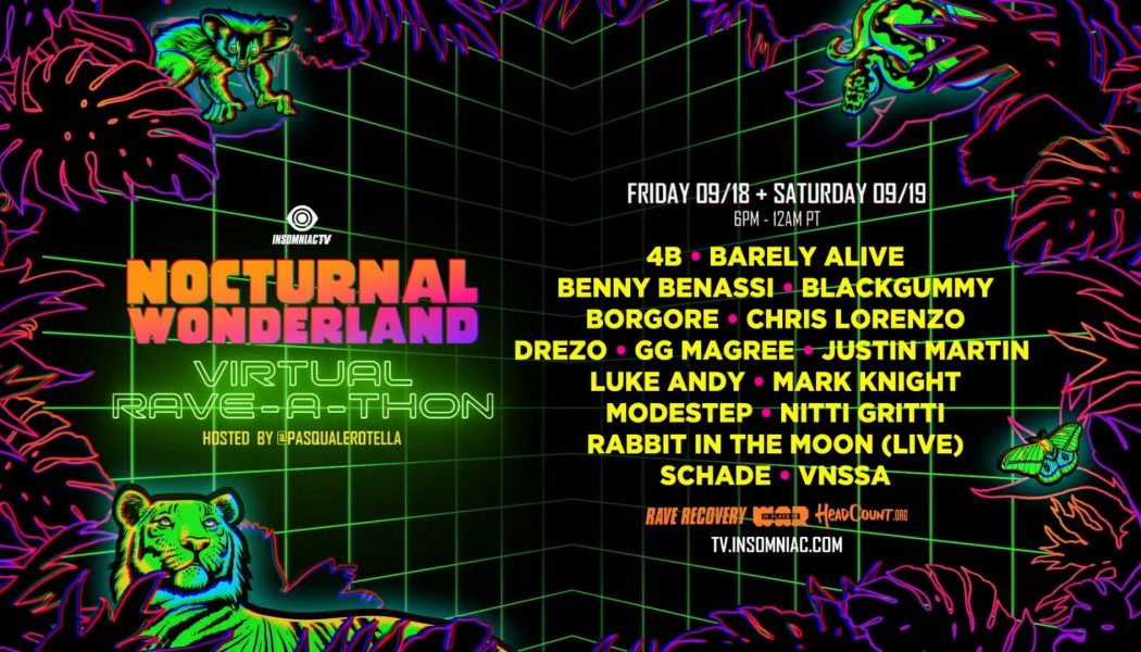 The Nocturnal Wonderland Virtual Rave-A-Thon is Now Live