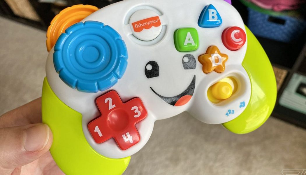 Today I learned my baby’s Fisher-Price gamepad accepts the Konami Code