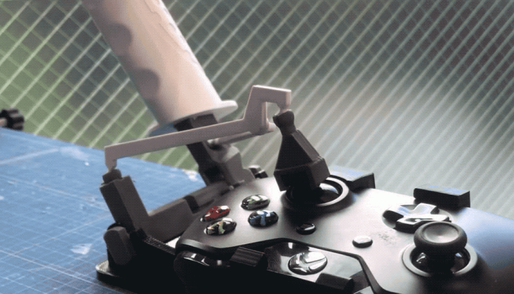 Turn your Xbox One controller into a throttle-and-stick setup with these 3D-printed parts