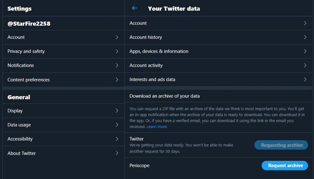 You can now download your Twitter data again and see what hackers could’ve nabbed