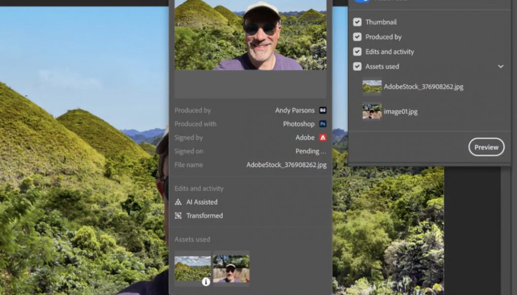 Adobe is adding its ‘content authenticity’ tool to the latest Photoshop beta