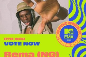 Burna Boy & Rema get MTV EMA Awards 2020 nomination; see full list