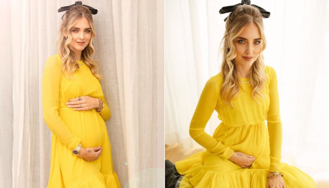 Chiara Ferragni Shows Off Her New Baby Bump in a Joyful Little Yellow Tea Dress