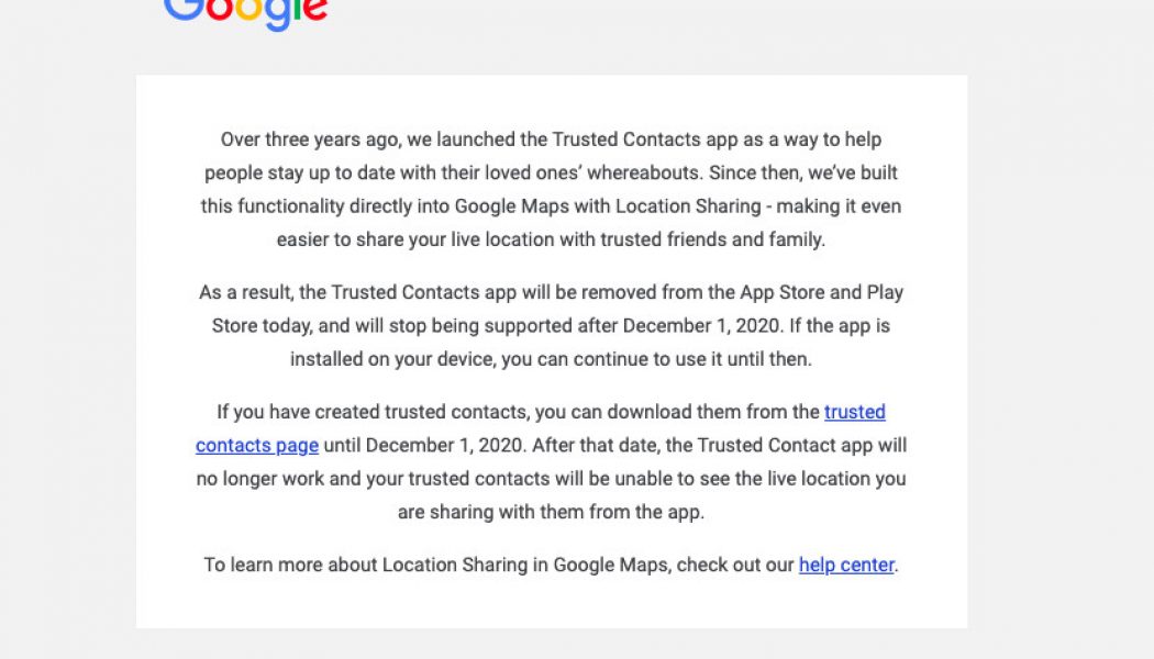 Google kills off app that let you check in on loved ones during an emergency