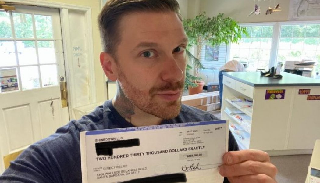 SHINEDOWN Gives $250,000 From ‘Atlas Falls’ Fundraiser To DIRECT RELIEF