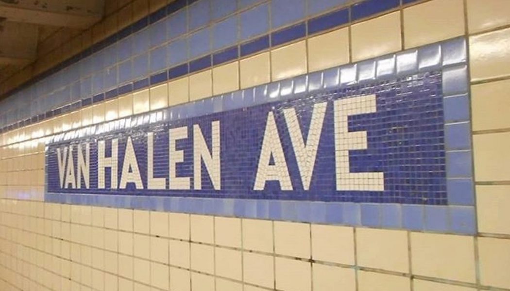 Street Artist Turns NYC Subway Station into “Van Halen Avenue”