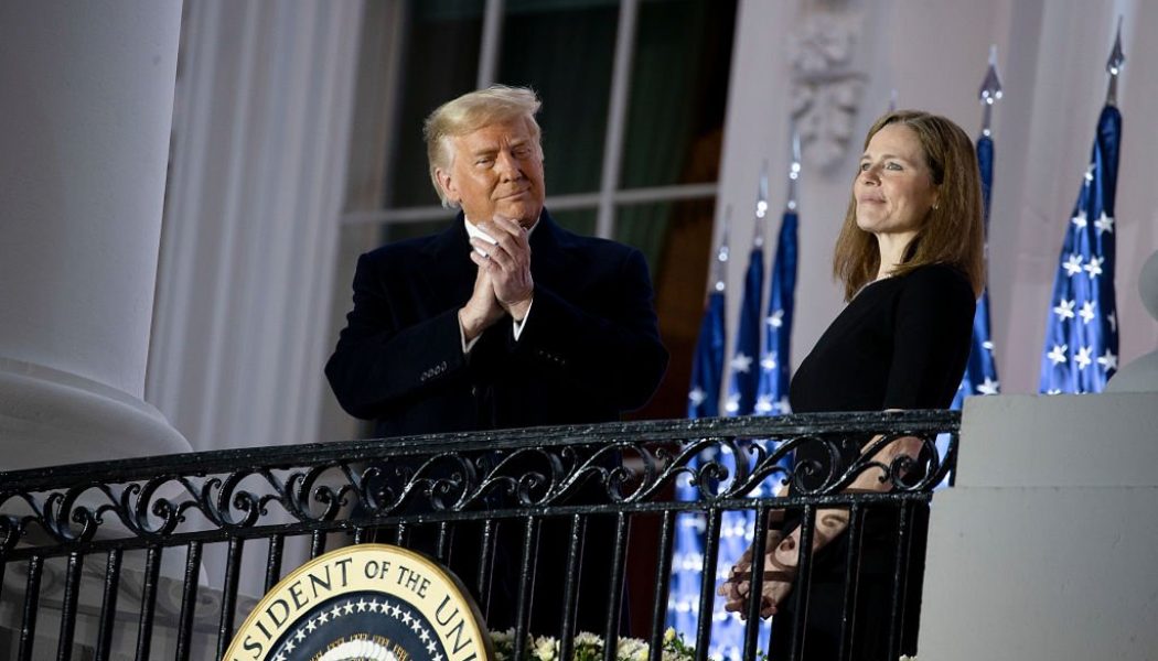 Trump Holds Another Super-Spreader Event To Celebrate Swearing In Supreme Court Justice