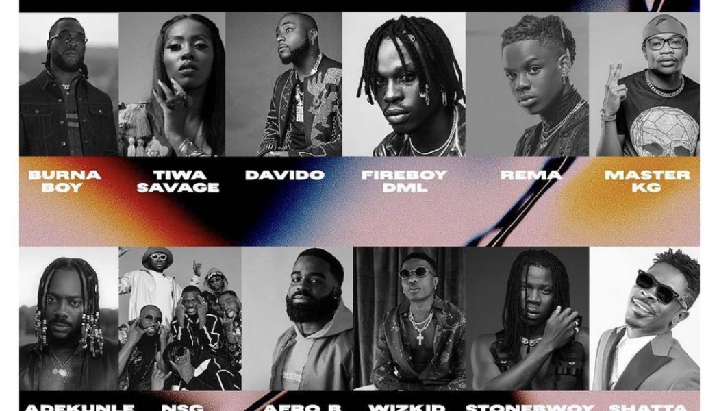 Burna Boy, Wizkid, Tiwa Savage, Davido, Fireboy, Rema, Adekunle Gold Nominated For 2020 Mobo Awards